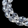 Transparent Electroplate Glass Beads Strands EGLA-N013-T4mm-B-M-4