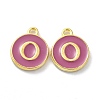 Golden Plated Alloy Enamel Charms ENAM-XCP0001-13O-1