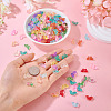 120Pcs 12 Colors Transparent Spray Painted Glass Beads GLAA-TA0003-86-7
