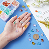 240Pcs 8 Style Transparent Spray Painted Glass Beads GLAA-FH0001-29-3