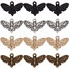 80Pcs 4 Colors Tibetan Style Alloy Pendants FIND-SC0004-93-1