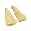 Cotton Thread Tassels Pendant Decorations X-NWIR-H112-02G-1