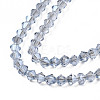 Electroplate Transparent Glass Beads Strands EGLA-Q026-016C-3