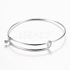Adjustable 304 Stainless Steel Expandable Bangle Making BJEW-G482-01P-1