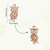 5 Pieces Owl Cubic Zirconia Charm Bird Pendant Brass Micro Pave Cubic Zirconia Charms for Jewelry Necklace Bracelet Earring Making Crafts JX411A-2