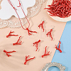 70Pcs Opaque Acrylic Imitation Coral Beads SACR-SC0001-64-4
