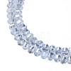 Electroplate Transparent Glass Beads Strands EGLA-N002-31-F06-2
