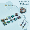  10Pcs 5 Styles Natural Abalone Shell/Paua Shell Beads Sets SSHEL-NB0001-43-4