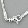 Brass Round Snake Chain Necklace Making NJEW-BB10864-20-4