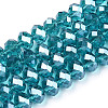 Electroplate Glass Beads Strands X-EGLA-A034-T10mm-A33-1