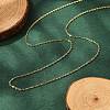 Ion Plating(IP) 304 Stainless Steel Cable Chain Necklaces NJEW-P248-01G-1
