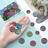   40Pcs 4 Colors Cellulose Acetate(Resin) Pendants KY-PH0001-39-5