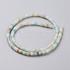 Natural Flower Amazonite Beads Strands G-F631-A34-2