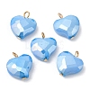 Imitation Jade Glass Pendants KK-Q777-01G-01-3