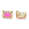 Real 18K Gold Plated Brass Micro Pave Clear Cubic Zirconia Charms ZIRC-L100-020F-G-2