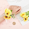 CRASPIRE Silk Cloth Imitation Flower Wrist AJEW-CP0001-38-3