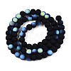 Frosted Opaque Glass Beads Strands GLAA-T032-P6mm-MBB01-2