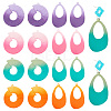 16Pcs 8 Style Spray Painted Iron Big Pendants IFIN-PH0001-91-1