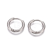 Tarnish Resistant 304 Stainless Steel Huggie Hoop Earrings EJEW-G272-02-10mm-P-1