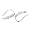 Rack Plating Brass Cubic Zirconia Earring Hooks KK-S374-05P-01-2