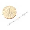 Faceted Round Natural Howlite & Rainbow Moonstone & Potato Natural Cultured Freshwater Pearl Beaded Connector Charms PALLOY-JF03532-04-4