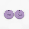 Spray Painted Alloy Charms for Valentine's Day PALLOY-Q433-027E-RS-1