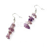 Natural Amethyst Chip Beads Dangle Earrings EJEW-JE04649-05-1