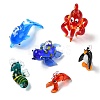6Pcs 6 Styles Handmade Lampwork Pendants LAMP-CJ0002-69-8