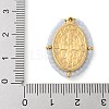 304 Stainless Steel Oval Embossed Jesus Pendants STAS-L022-490G-03-3