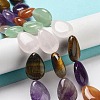 Natural Amethyst & Quartz Crystal & Green Aventurine & Rose Quartz & Red Agate & Tiger Eye Beads Strands G-P528-L13-01-2