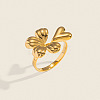 304 Stainless Steel Cuff Open Rings for Women JX0804-1