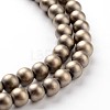 Non-magnetic Synthetic Hematite Beads Strands X-G-A140-17-3mm-1