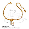 304 Stainless Steel Micro Pave Clear Cubic Zirconia Charm Bracelets WG4D47F-09-1