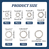   226Pcs 7 Styles 304 Stainless Steel Open Jump Rings STAS-PH0005-53-2