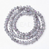 Electroplate Glass Beads Strands EGLA-A034-J4mm-G02-2