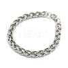 Tarnish Resistant Trendy 304 Stainless Steel Wheat Chain Bracelets LS-STAS-A028-B003P-1