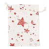 Christmas Theme Cotton Fabric Cloth Bag ABAG-H104-B04-2