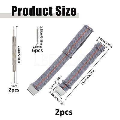 Nylon Watch Bands AJEW-WH0643-117C-1