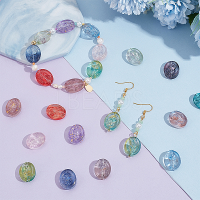 96Pcs 12 Colors Handmade Lampwork Beads LAMP-PH0001-34-1