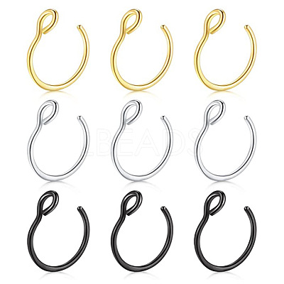 316 Surgical Stainless Steel Clip on Nose Rings WGA7223-07-1