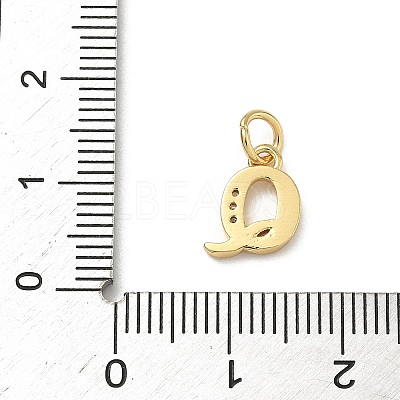 Brass Micro Pave Cubic Zirconia Charms KK-I382-03G-Q-1