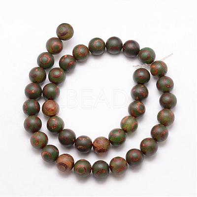 Tibetan Style Mixed Pattern dZi Beads G-K166-03-10mm-L2-1