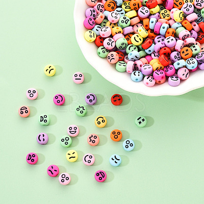 Opaque Acrylic Beads MACR-YW0001-22E-1