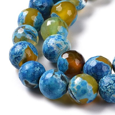 Natural Fire Crackle Agate Bead Strands G-K166-06F-10mm-08-1
