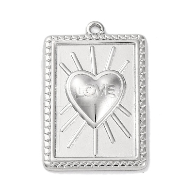 Anti-Tarnish 304 Stainless Steel Pendants STAS-K293-09P-1
