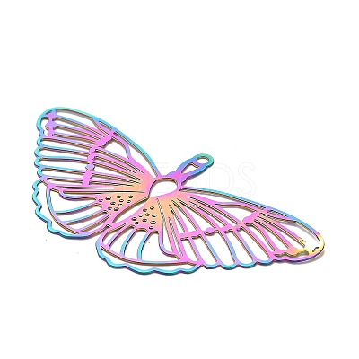 201 Stainless Steel Pendants STAS-B051-02RC-08-1