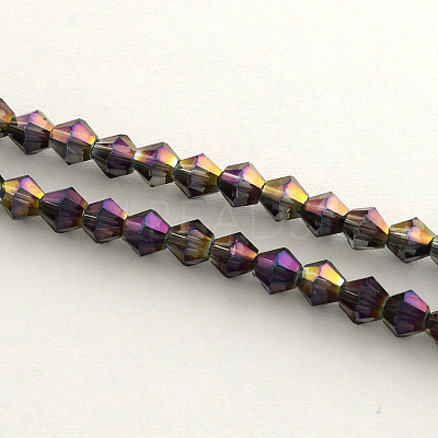 Electroplate Glass Bead Strands EGLA-R094-3mm-10-1
