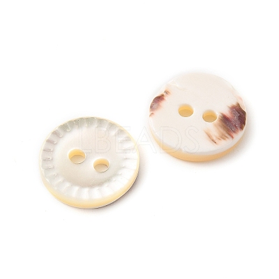 Natural Shell Flat Round Buttons with Carved Rim Recessed Center SH-CBA18B6-02B-05-1
