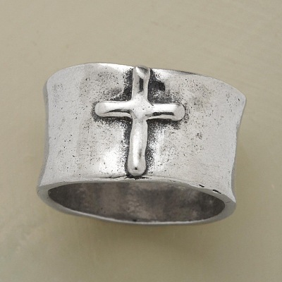 Cross Pattern Alloy Finger Rings FS-WG6D053-02-1