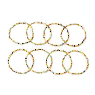Glass Beads Beaded Stretch Bracelets BJEW-JB10958-1